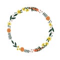 Abstract floral wreath