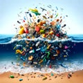 Abstract flotsam and jetsam concept Royalty Free Stock Photo