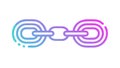 Abstract Flow Chain Link Icon, vector design Generative AI Royalty Free Stock Photo