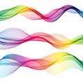 Abstract flow of colored transparent waves .Vector background wave color spectrum Royalty Free Stock Photo