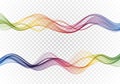 Abstract flow of colored waves .Vector background wave color spectrum Set Royalty Free Stock Photo