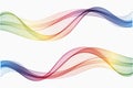 Abstract flow of colored waves .Vector background wave color spectrum Set. Royalty Free Stock Photo