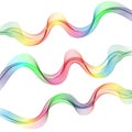 Abstract flow of colored waves .Vector background wave color spectrum Set design Royalty Free Stock Photo