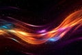 abstract flow of light in yellow, orange, purple, pink and blue waves Royalty Free Stock Photo