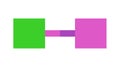 Abstract Flowchart Element with Connected Squares for Workflow. vector design Generative AI Royalty Free Stock Photo