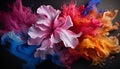 Abstract flower backdrop with vibrant colors, nature creative illustration generated by AI Royalty Free Stock Photo