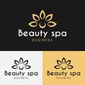 Abstract Flower for Beauty Spa Logo Design Template Royalty Free Stock Photo