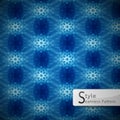 Abstract flower blue cyan lattice sparkling diamond vintage