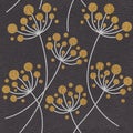 Abstract flower Dandelions - Interior wallpaper - leather texture