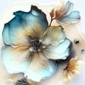 Abstract flower, delicate botanical floral background