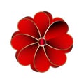 Abstract flower design, Red Heart Royalty Free Stock Photo