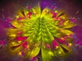 Abstract flower fractal digital beautiful effect decorative