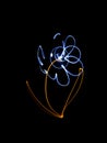 Abstract a flower, freezelight Royalty Free Stock Photo