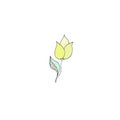 Abstract flower icon on white backdrop Royalty Free Stock Photo