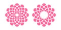 Abstract Flower Icons. Radial Circle Patterns. Design Elements Set Royalty Free Stock Photo