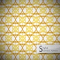 Abstract flower lotus loop golden lattice vintage geometric seam Royalty Free Stock Photo