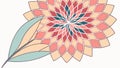 Abstract Flower Mandala with Geometric Petal Patterns, vector design Generative AI Royalty Free Stock Photo