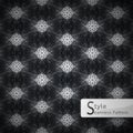 Abstract flower monochrome lattice zigzag sparkling diamond