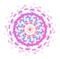 abstract flower pastel round mandala ornament