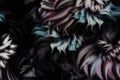 Abstract flower pattern on a black background