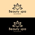 Abstract Flower Petals for Beauty Spa Logo Design Template Royalty Free Stock Photo