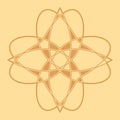 Spirograph abstract flower isolated