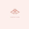 Abstract flower store logo icon vector design. Cosmetics, Spa, Beauty salon Decoration Boutique vector logo. Vector Royalty Free Stock Photo