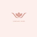 Abstract flower store logo icon vector design. Cosmetics, Spa, Beauty salon Decoration Boutique vector logo. Vector Royalty Free Stock Photo