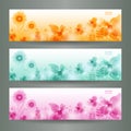 Abstract Flower Vector Background / Brochure Templ Royalty Free Stock Photo