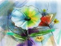 Abstract flower watercolor painting Royalty Free Stock Photo