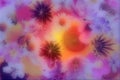 Abstract flowers collage background