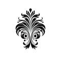 Abstract flowers with leaves AI generative illustration