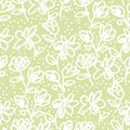 Abstract flowers marker sketch seamless pattern