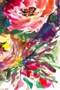 Abstract flowers pattern. Watercolor. Painting painting impressionism. texture painting. Abstract flowers. Illustration