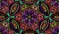 Abstract flowers seamless pattern