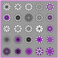 Abstract flowers set Royalty Free Stock Photo