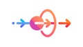 Abstract Flowing Arrows Icon: Direction, Process, Data Flow, Dynamics vector design Generative AI Royalty Free Stock Photo