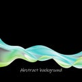 Abstract flowing background of blue and green twisted, vector layered. eps10 Royalty Free Stock Photo