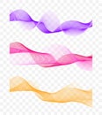 Abstract flowing blend wavy lines Royalty Free Stock Photo