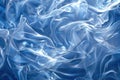 Abstract Flowing Blue Silks: Mesmerizing Wave-Like Patterns with Ethereal Glow Royalty Free Stock Photo