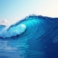 Abstract flowing blue wave, calming, peaceful, ethereal, calming, fantasy Royalty Free Stock Photo