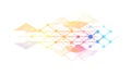 Abstract Flowing Data Stream Visualization Vector, vector design Generative AI Royalty Free Stock Photo