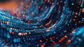 Abstract Flowing Data Visualization, Generative AI Royalty Free Stock Photo