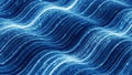 Abstract flowing digital waves of blue light and data streams creating a futuristic technological background Royalty Free Stock Photo