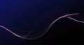 Abstract flowing glowing lines creating dynamic digital wave pattern on deep blue background Royalty Free Stock Photo
