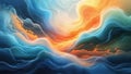 Abstract flowing landscape creating stunning visual symphony