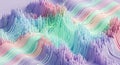 Abstract flowing landscape of pastel colored bars and lines, representing data visualization Royalty Free Stock Photo