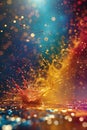 Abstract Flowing Light Particles with Warm Hues and Motion, Portrait Images Generative AI Royalty Free Stock Photo