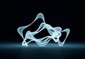 Abstract flowing light wave shape on dark minimal background Royalty Free Stock Photo