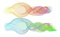 Abstract flowing lines create a colorful and dynamic wave pattern on white background Royalty Free Stock Photo